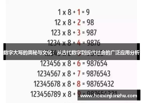数字大写的奥秘与文化：从古代数字到现代社会的广泛应用分析