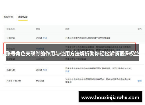 账号角色关联券的作用与使用方法解析助你轻松解锁更多权益